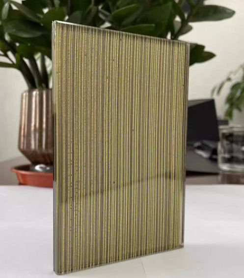 Διαφανές ειδικό γυαλί χρωματισμένο πλέγμα laminated καλωδιακό γυαλί για εσωτερική διακόσμηση